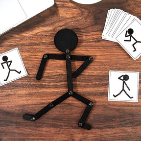 Kids Montessori Educational Wooden Stick Men Puzzle Game Kids Hand Skill Fine Motor Training Assemble Toys For Baby Imagination - Educatoy.com.br 